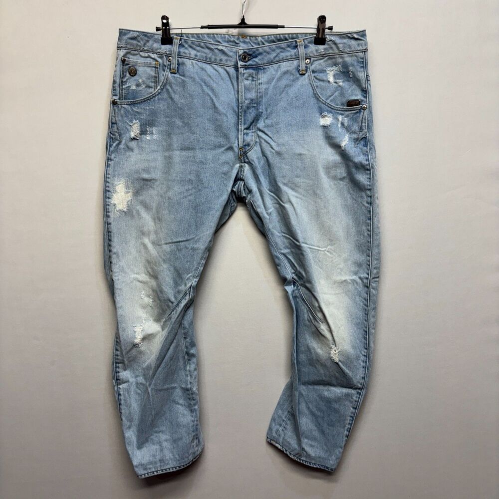 G-Star Raw Men Arc 3D Slim Jeans Size 38x25 Hemmed Blue Denim D095 -21